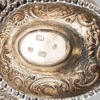 A Baroque style silver bowl, 19th Century.