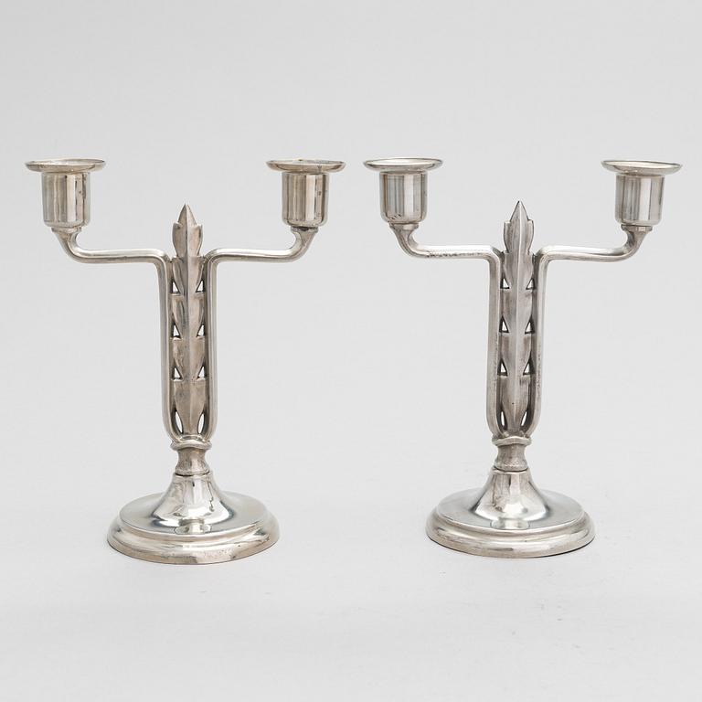 Paavo Tynell, a pair of 1920/30's candelabrum for Taito.