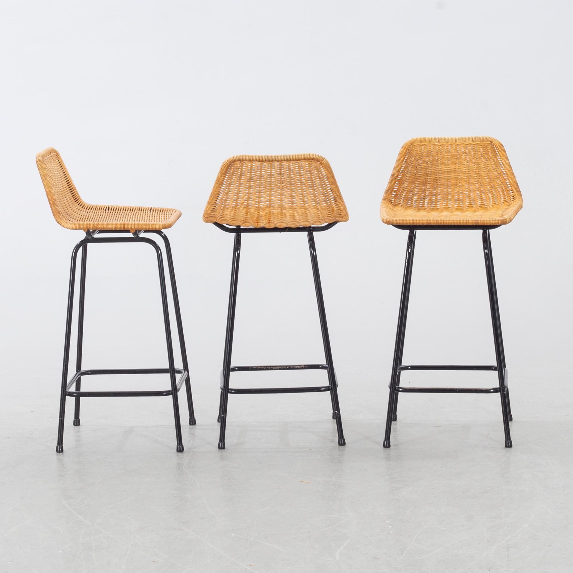Three bar chairs, 1960-/1970's.