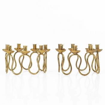 Lars Holmström, Candlesticks, a pair, Arvika, latter half of the 20th century.