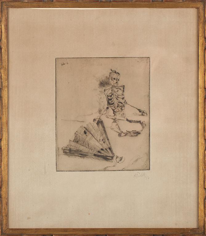 AXEL FRIDELL, etsning, signerad och daterad -17.