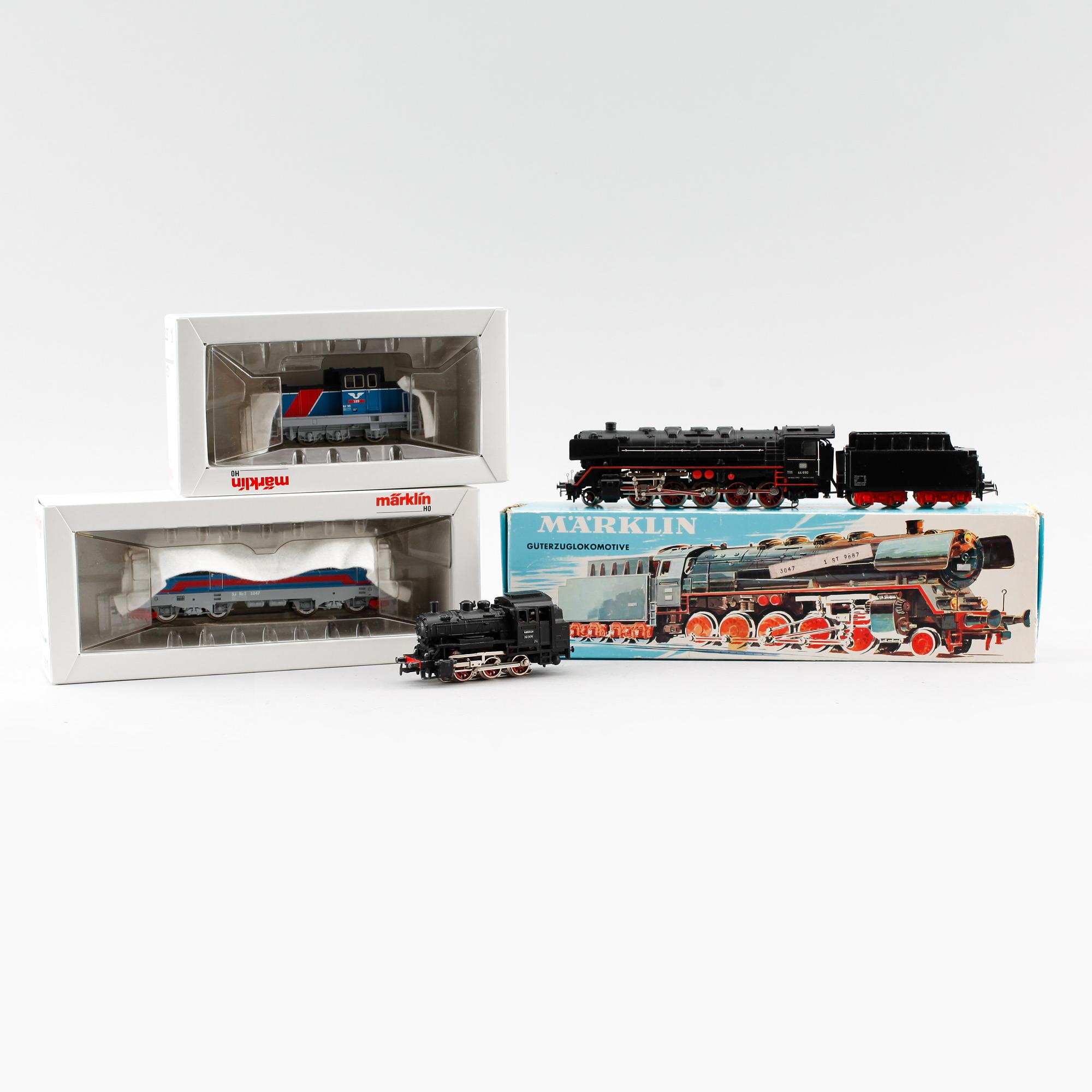 MODELLTÅGSLOK, 4 st, Märklin, Tyskland.
