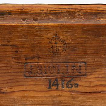 A burr-alder tilt-top table by J. Sjölin (master 1767-85).