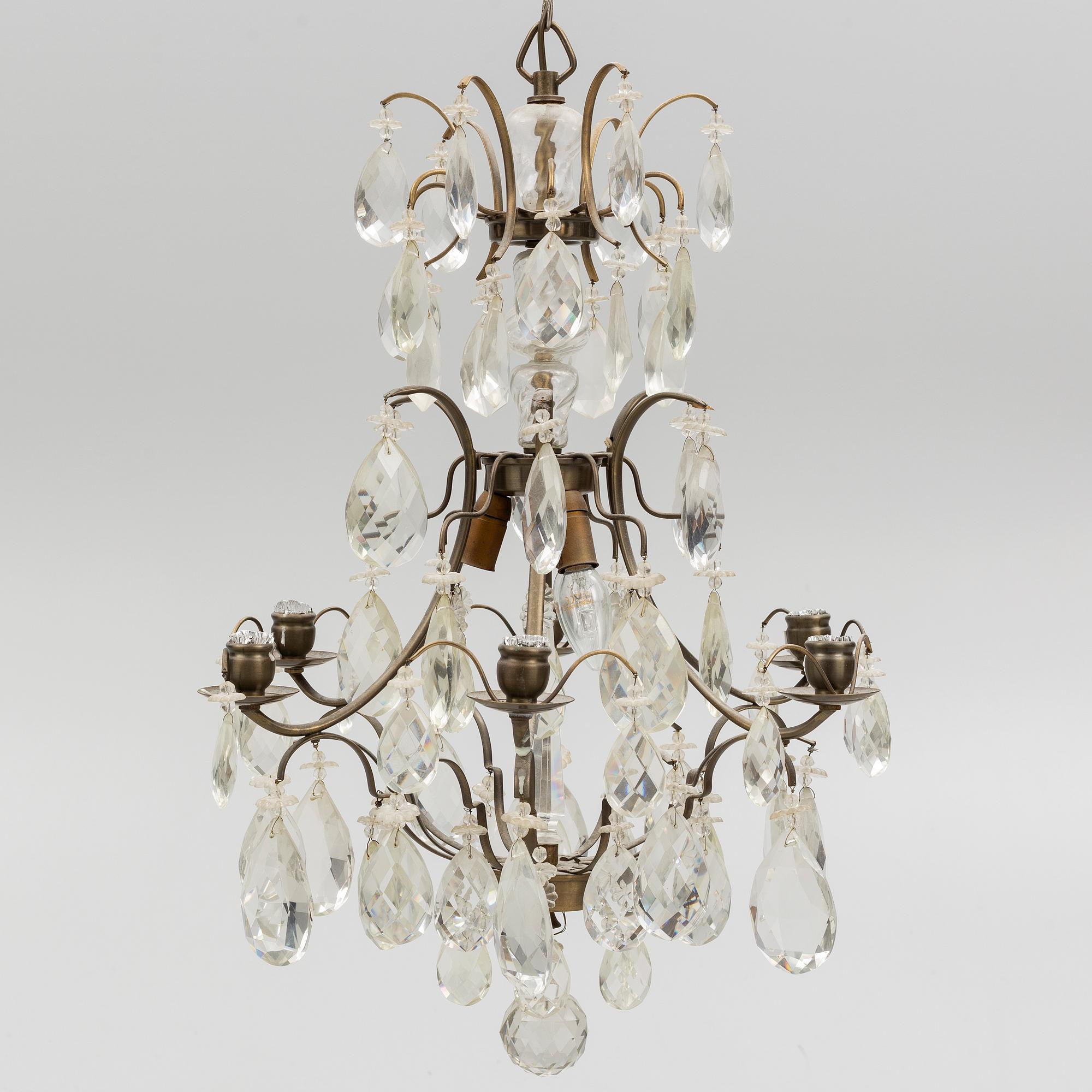 A Rococo style chandelier, first half of the 20th Century.