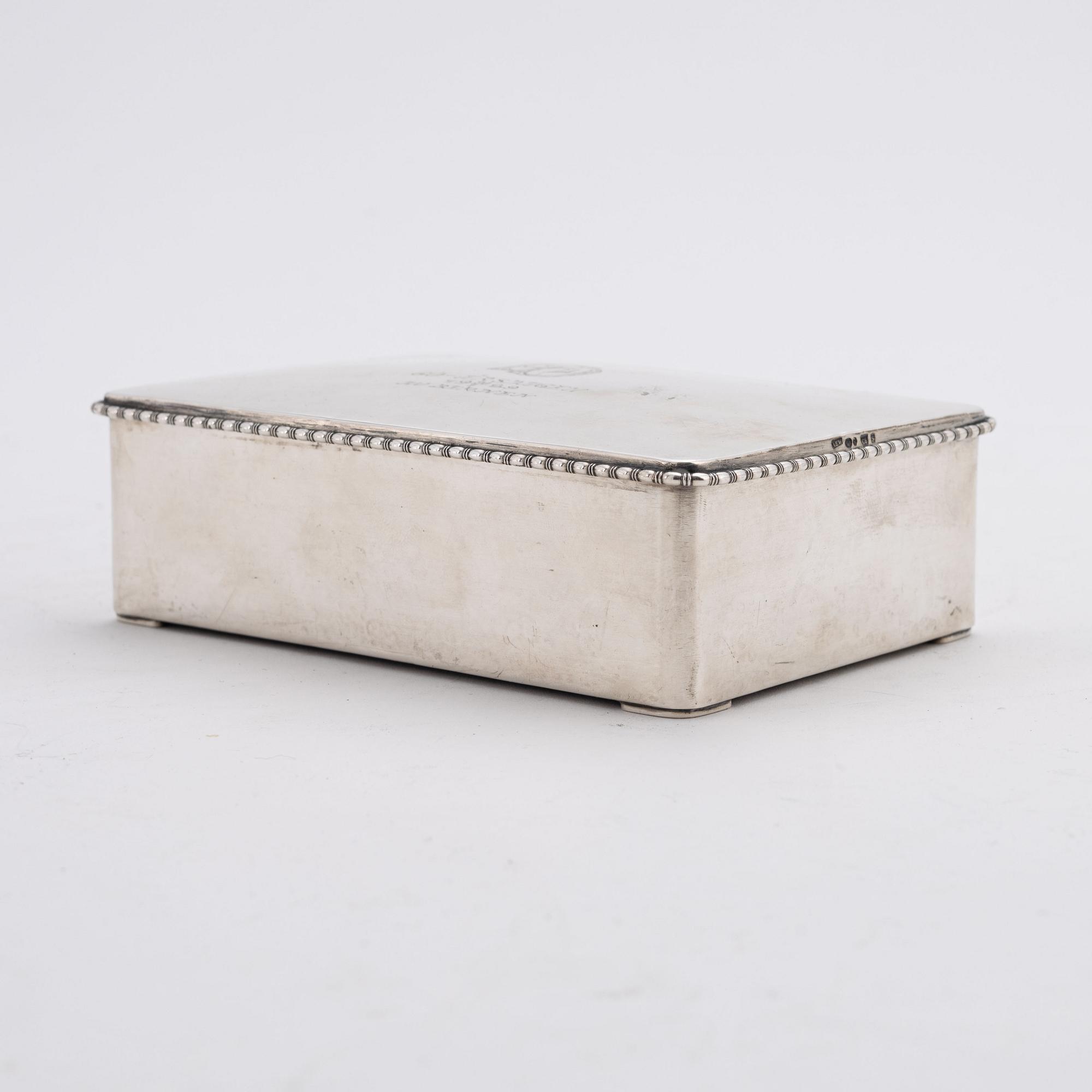 A silver cigarr box, Denmark, 1926.