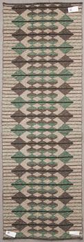 GALLERIMATTA, dubbelsidig, 1900-talets mitt. Ca 249 x 82 cm.