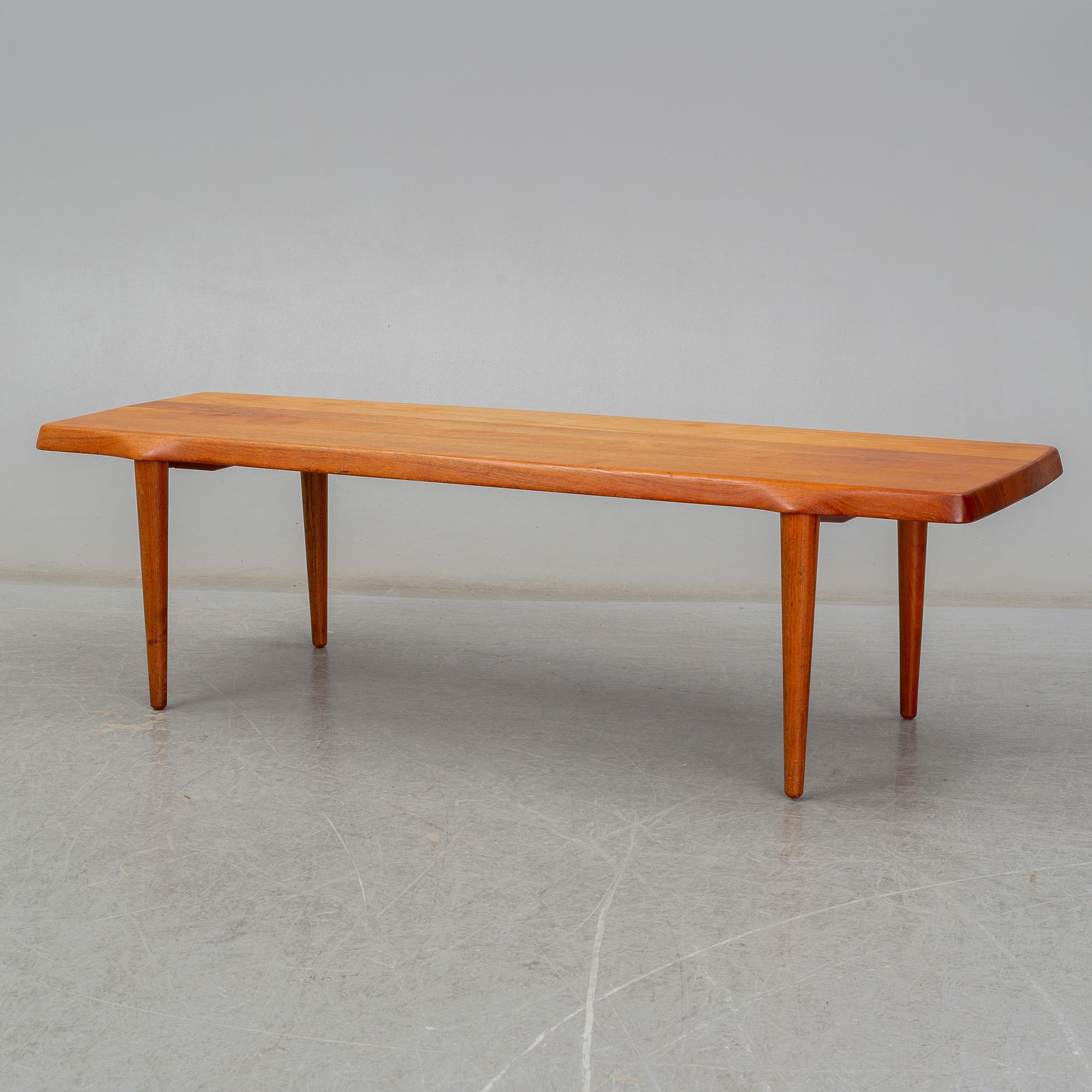 JOHN BONÉ, sofa table, Denmark. Second half of the 20th century. Signed.
