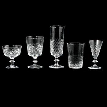 SERVISDELAR, 48 st, glas, "Diamant", Vicke Lindstrand, Kosta, 1900-talets andra hälft.