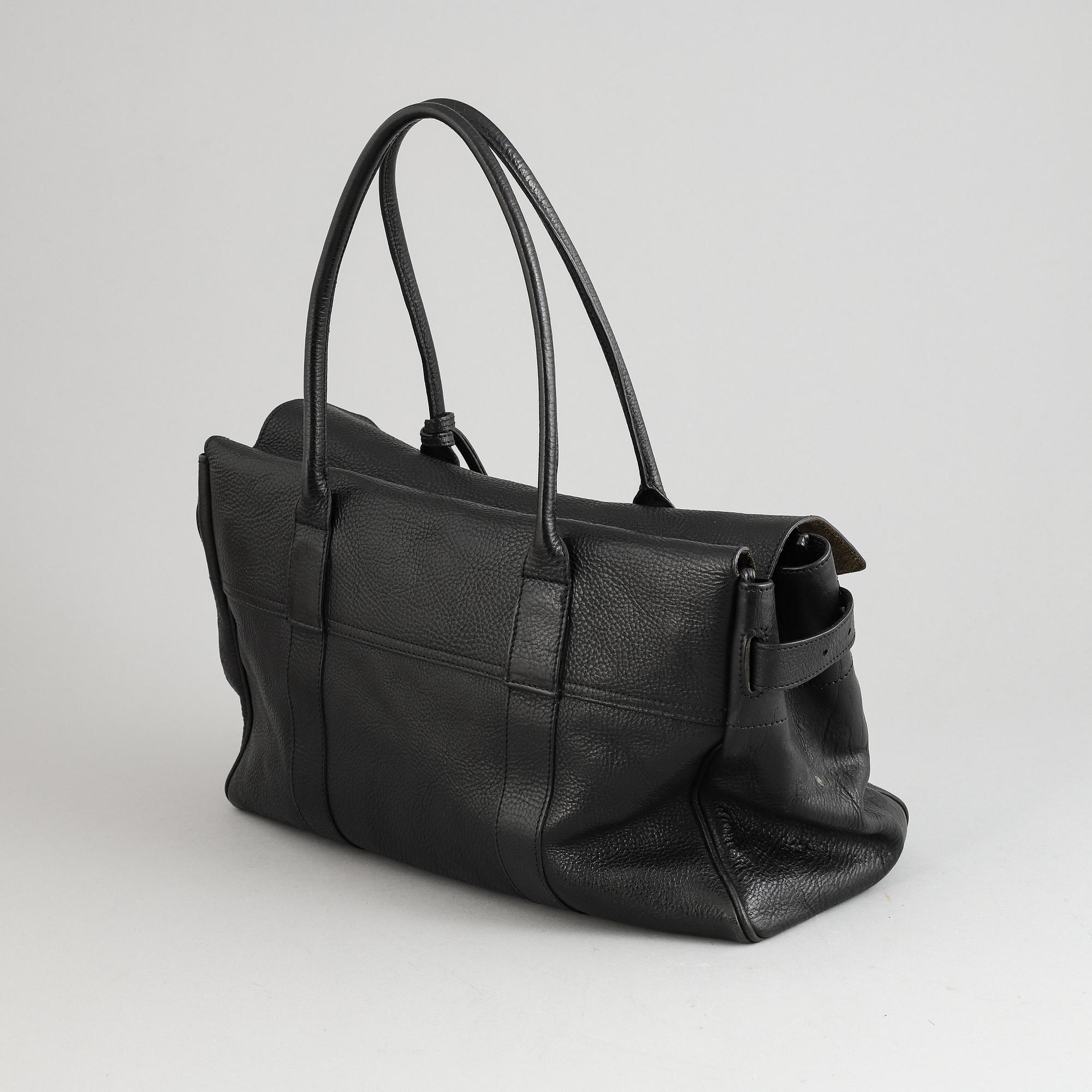 Mulberry, a black leather 'Bayswater' handbag.