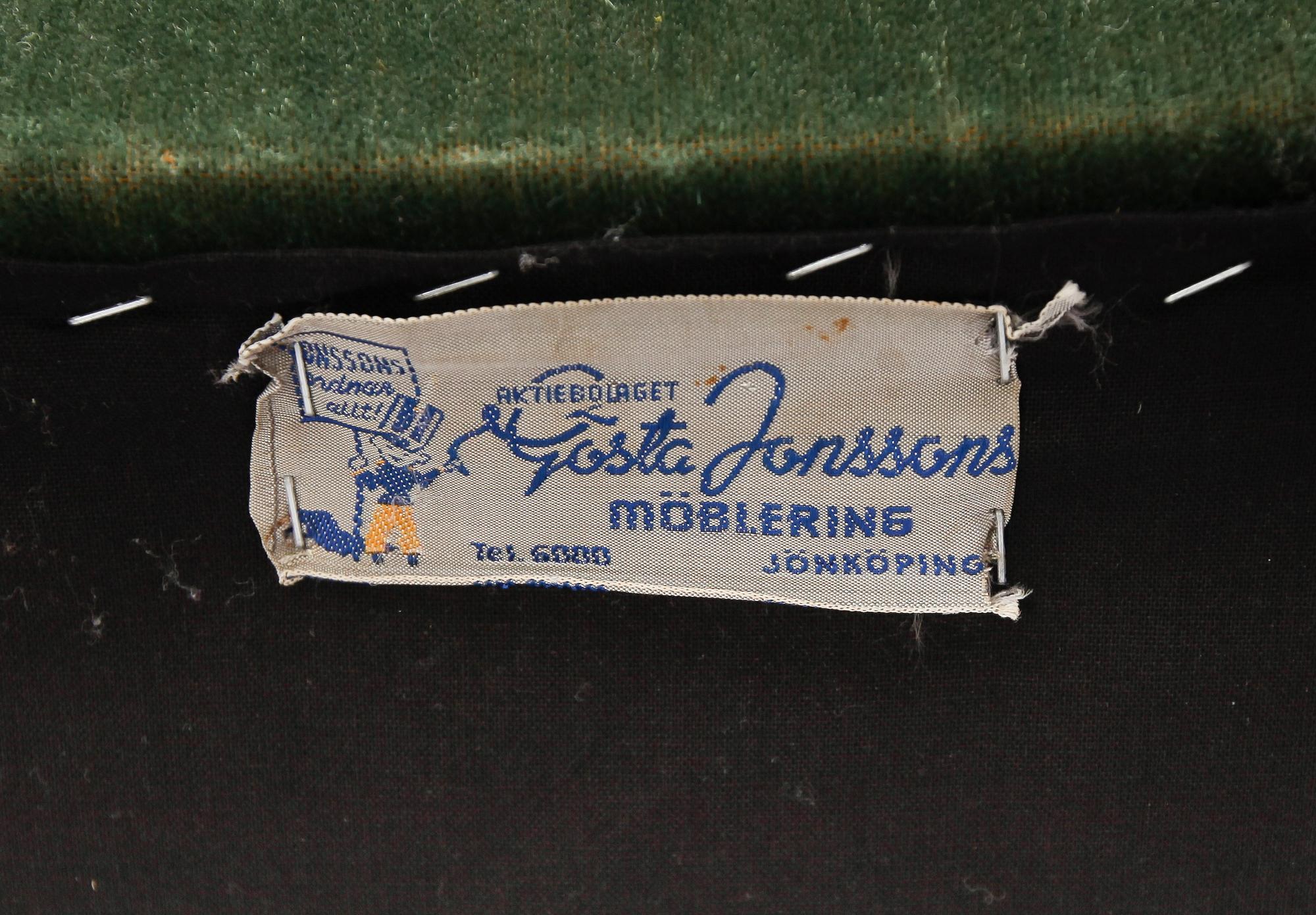 FÅTÖLJ, Gösta Janssons möblering, Jönköping, 1900-talets första hälft.