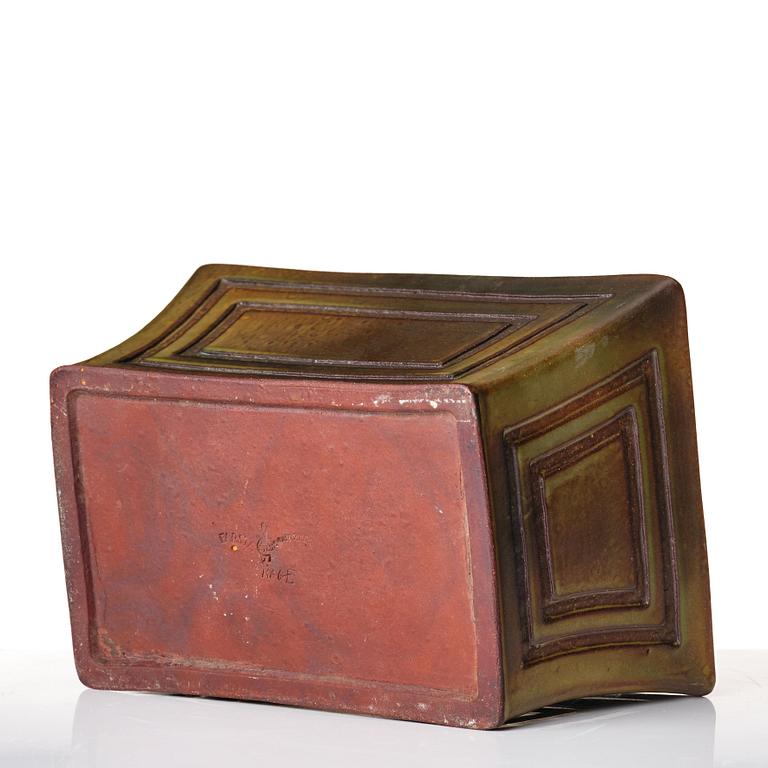 Wilhelm Kåge, a "Farsta" stoneware vase, Gustavsberg studio, Sweden 1952.