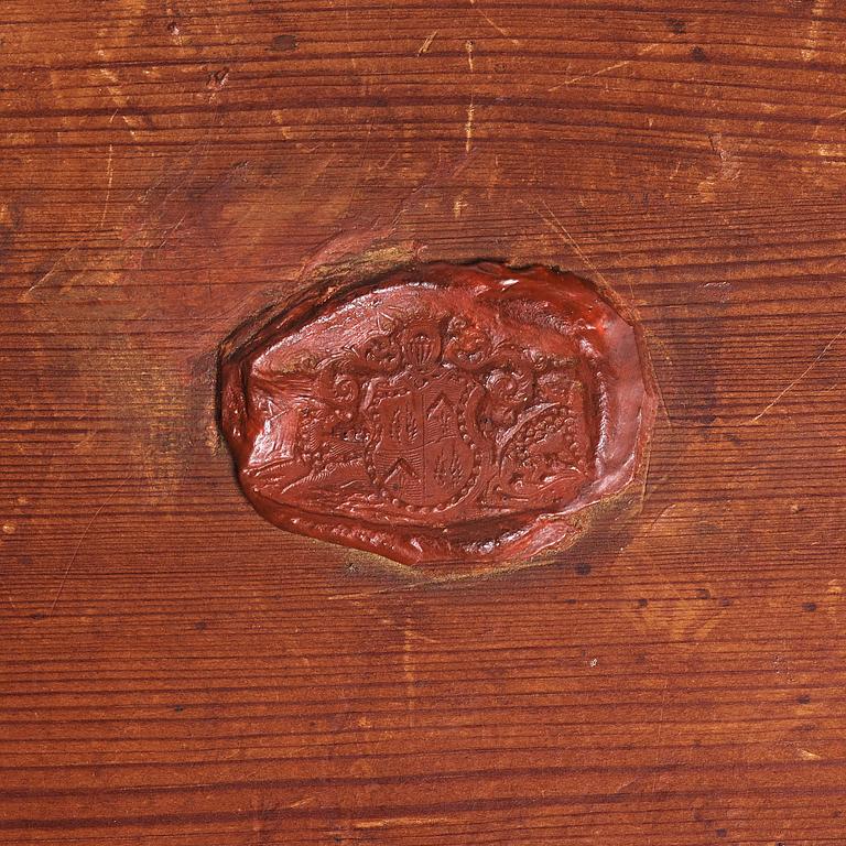 A late Gustavian table (table à poudre), late 18th century.