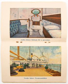 Brochure "White Star Line" as well as a framed photo of "Titanic".