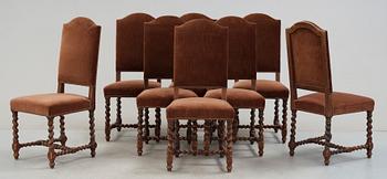 MATSALSGRUPP, 13 st, barockstil, 1900-talets första hälft.