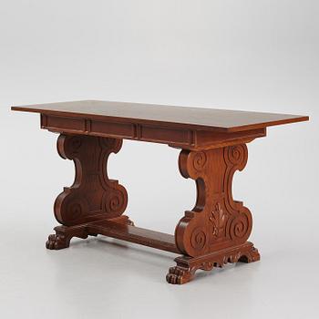 A Baroque-style library table, 20th century.