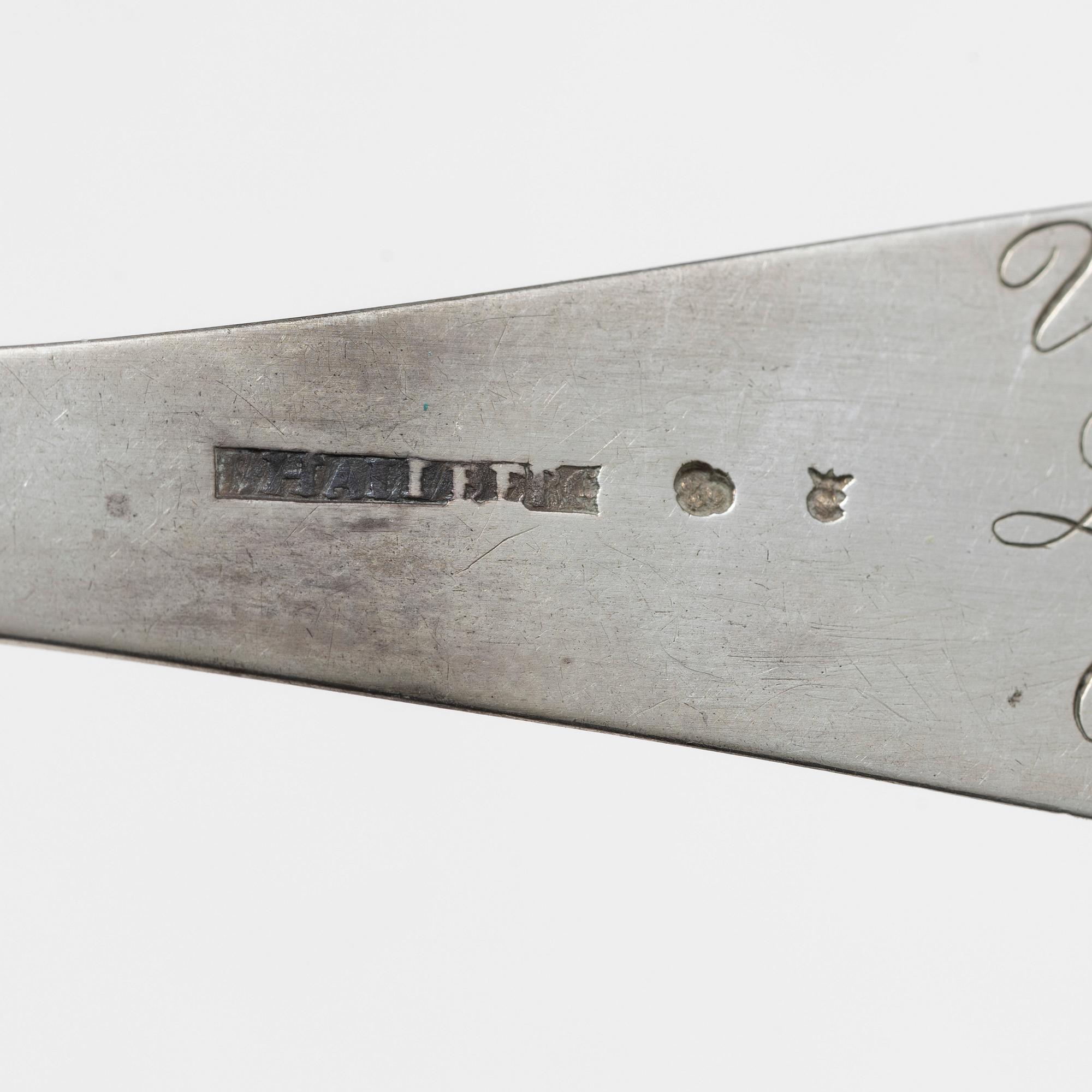 Skedar, 10 st, silver, Sverige, 1769-1828.