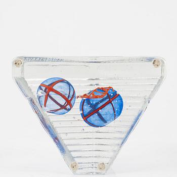 Bertil Vallien, a group of three glass sculptures, Kosta Boda.