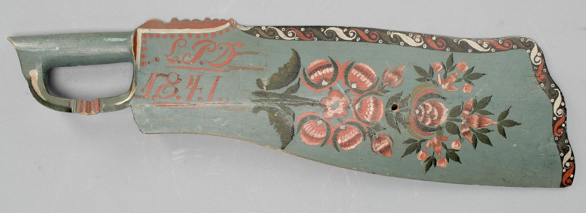 SKÄKTE TRÄ, allmoge, Hälsingland, daterad 1841.