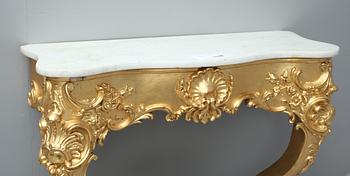 SPEGEL MED KONSOLBORD, nyrokoko, 1800-talets slut.