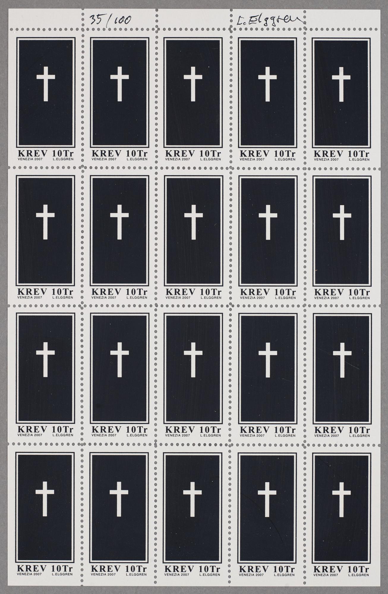 Leif Elggren, Stamps Elga Vargaland, Venice.
