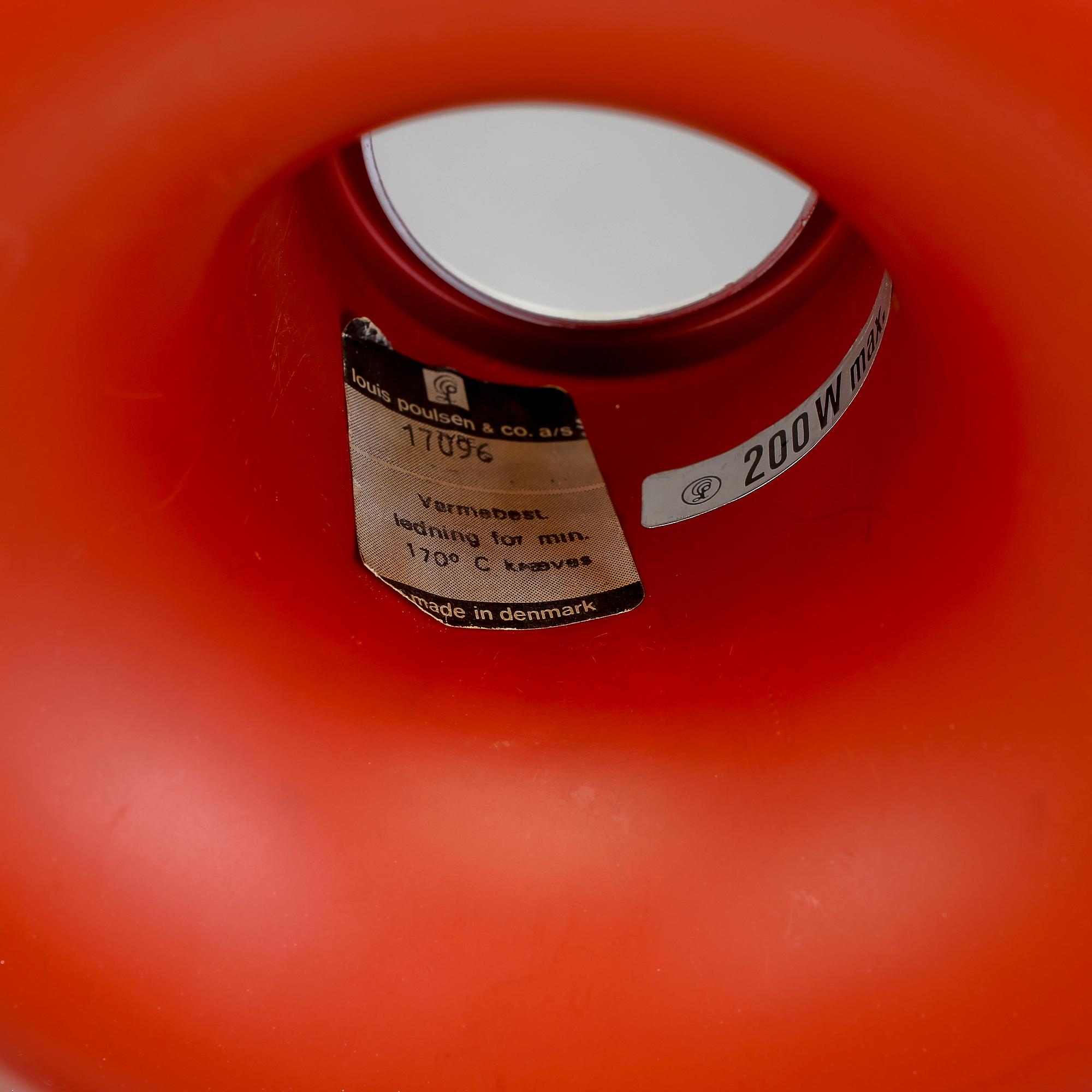 TAKLAMPA, "PH-5", Poul Henningsen för Louis Poulsen, Danmark, 1900-talets andra hälft.
