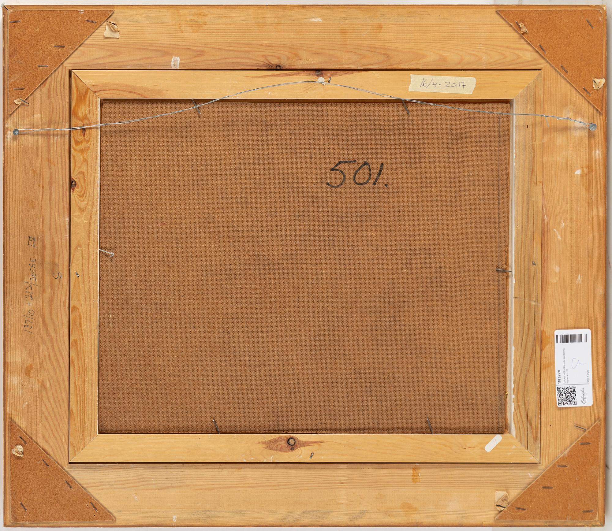 EINAR NERMAN, olja på pannå, signerad.