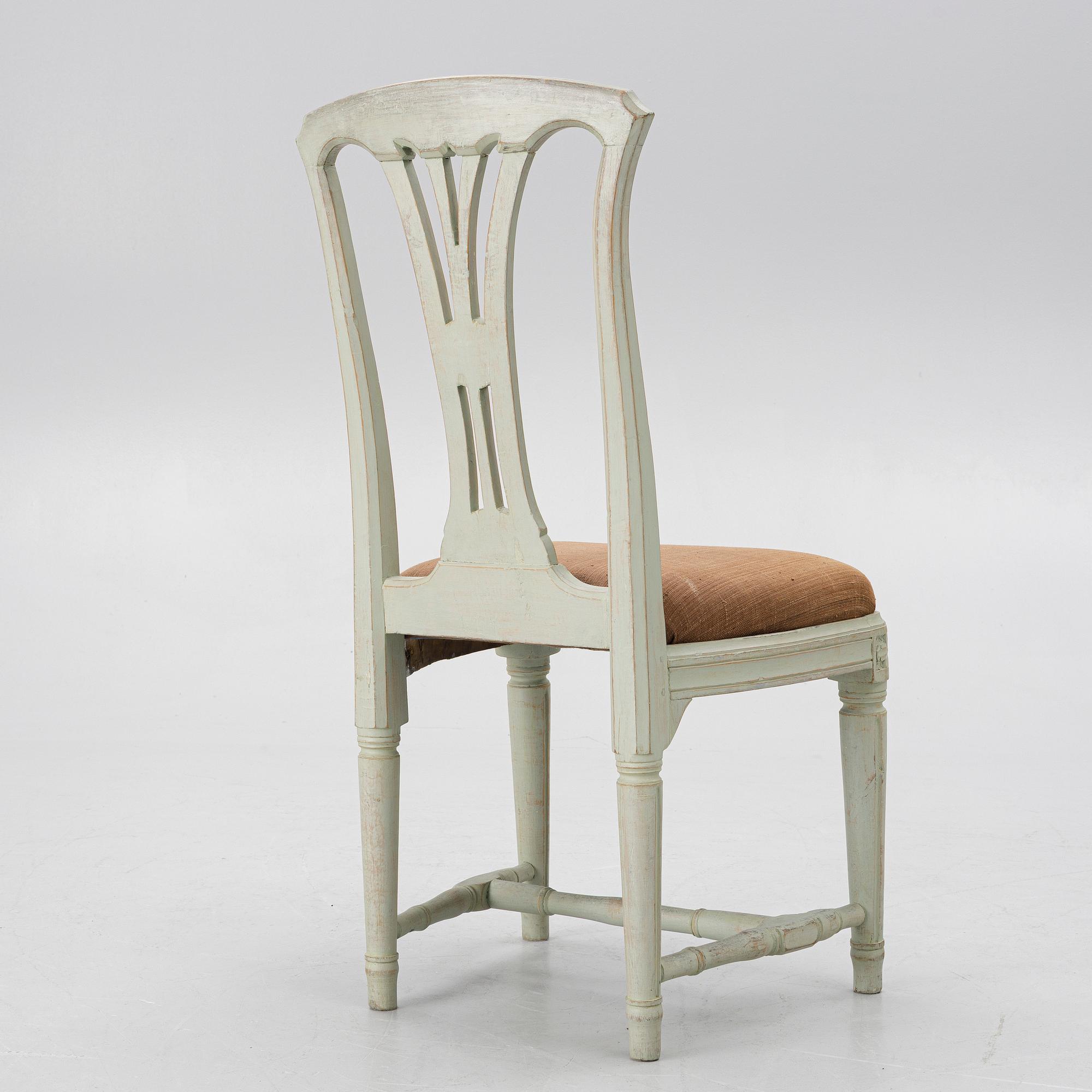 A Gustavian chair, end of the 18th century.
