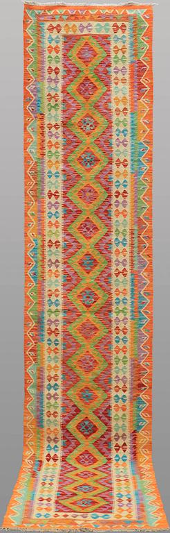 A RUNNER, Kilim, ca 384 x 85 cm.