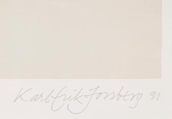 KARL-ERIK FORSBERG, färglitografi, signerad o numrerad 29/150, daterad -91.