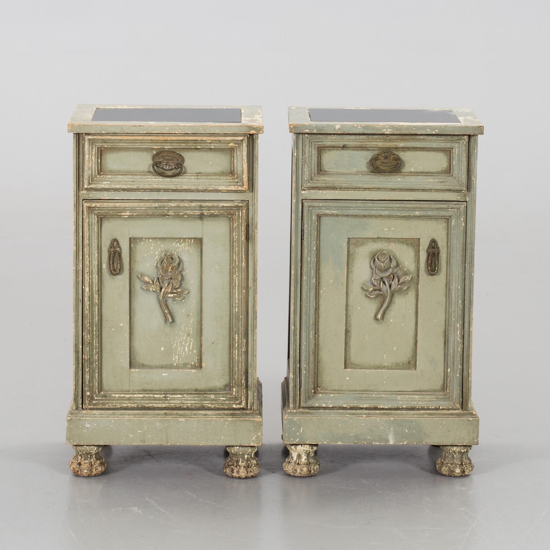 a pair of bedside table, 20th century,.