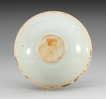 A celadon glazed dish, Song/Yuan dynasty.