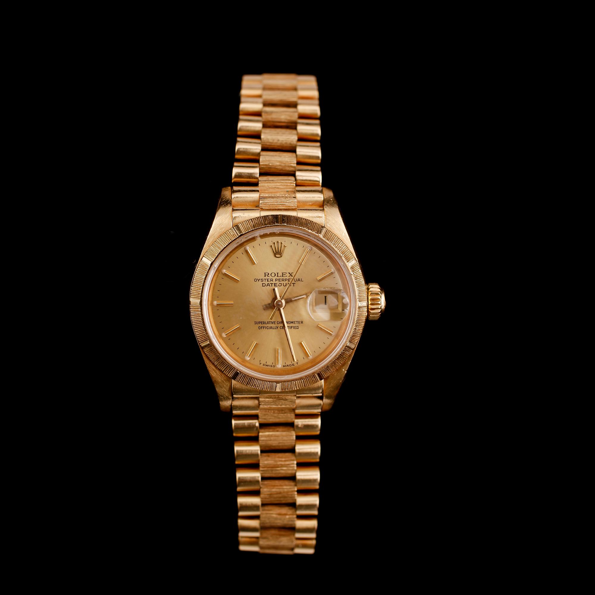 ARMBANDSUR, 18 k guld, Rolex Oyster Perpetual Datejust, automatisk.