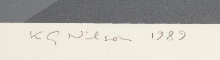 KG Nilson,  lithograph signed fated and numbered 1989 1/250.