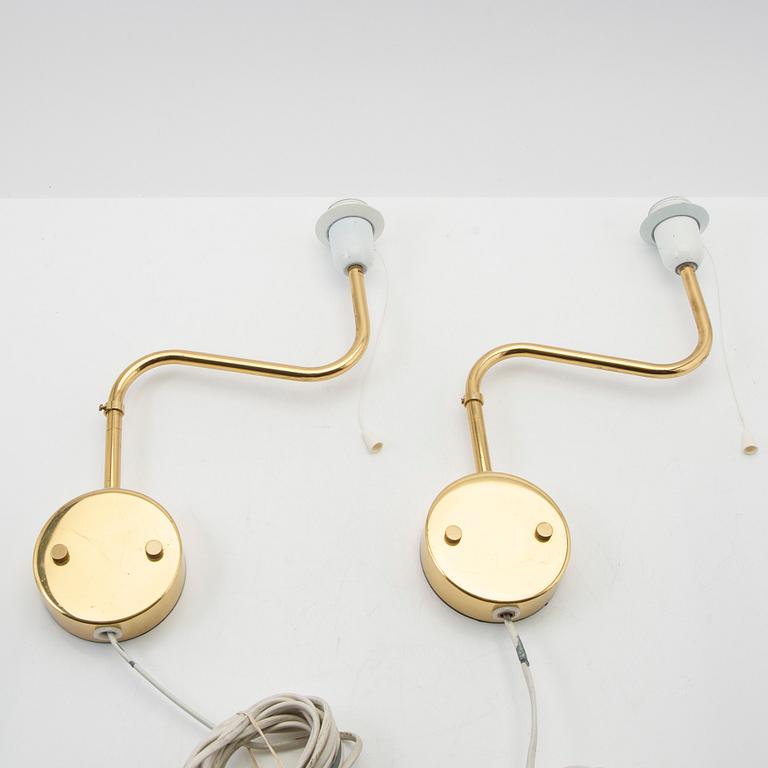 Bergboms, Wall lamps, a pair, "V-176", second half of the 20th century.