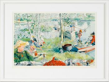 CARL LARSSON, efter, färglitografi, numrerad 245/790.