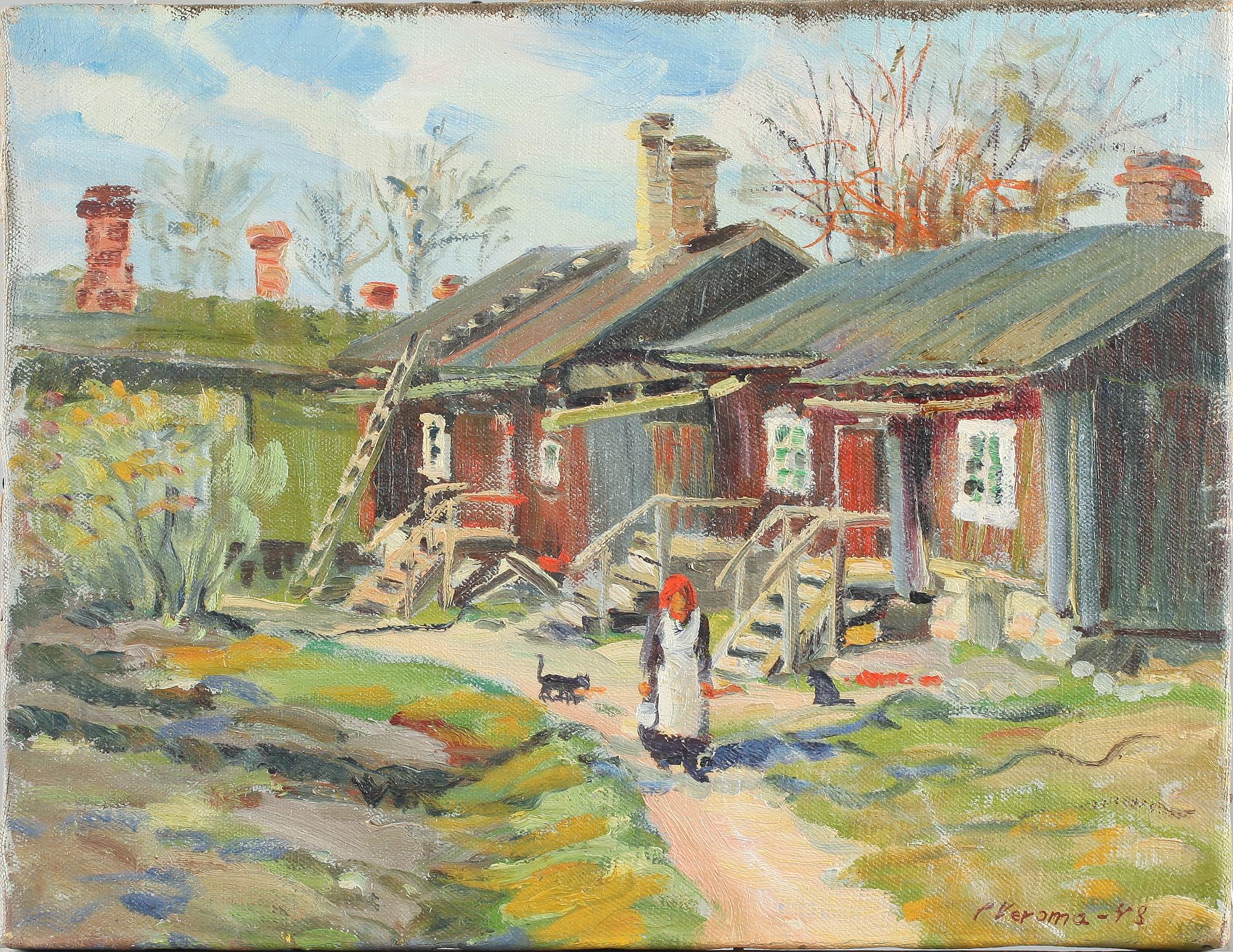 PENTI VEROMA, olja på duk signerad och daterad -48.