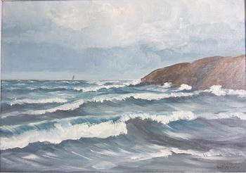 OKÄND KONSTNÄR, olja på duk. Sign.