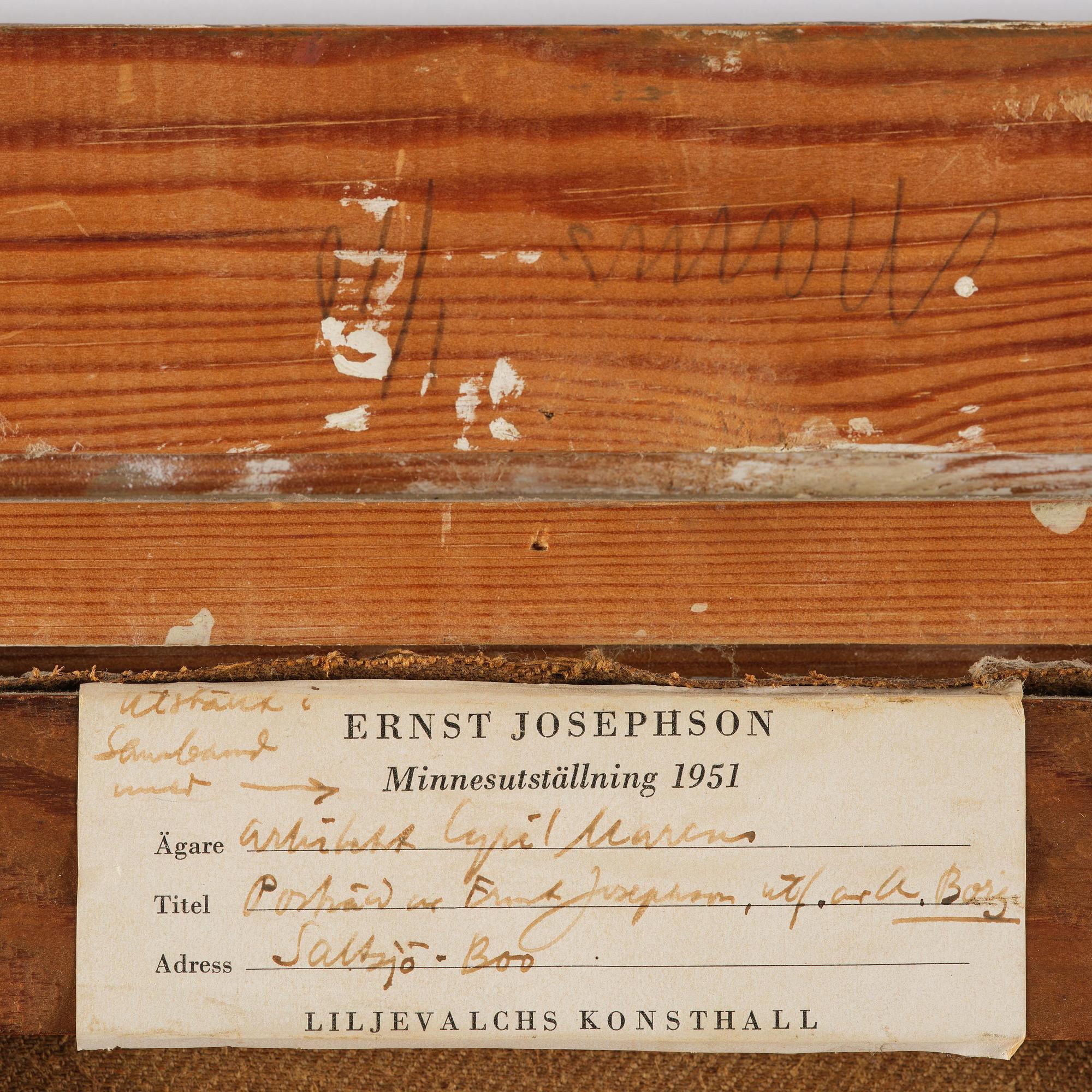 Axel Borg, Porträtt av Ernst Josephson.