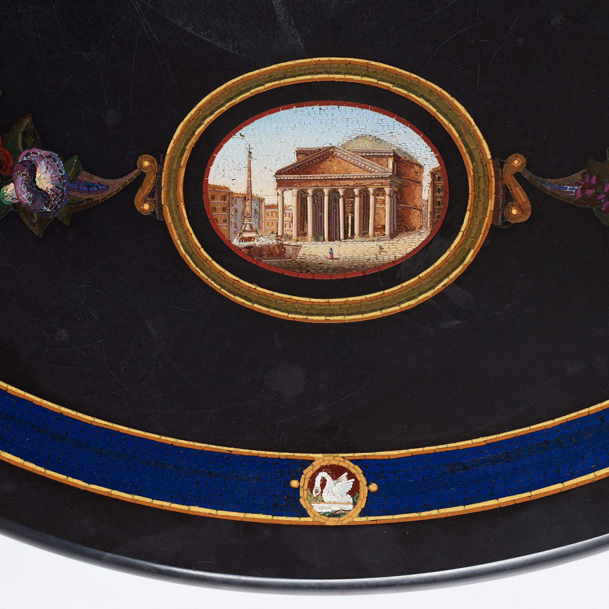 An Italian 19th century micromosaic table top.
