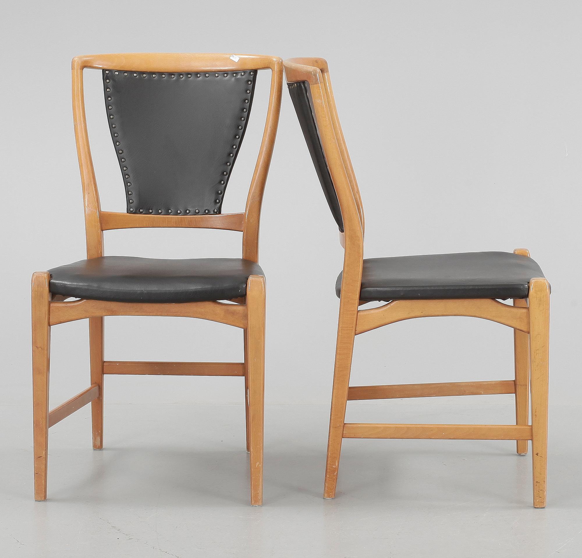 STOLAR samt KARMSTOLAR, 4 + 4, David Rosén, 1950/60-tal.