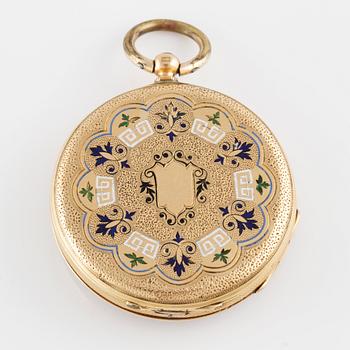 FICKUR, delvis 18 K guld, 1900-talets första hälft.