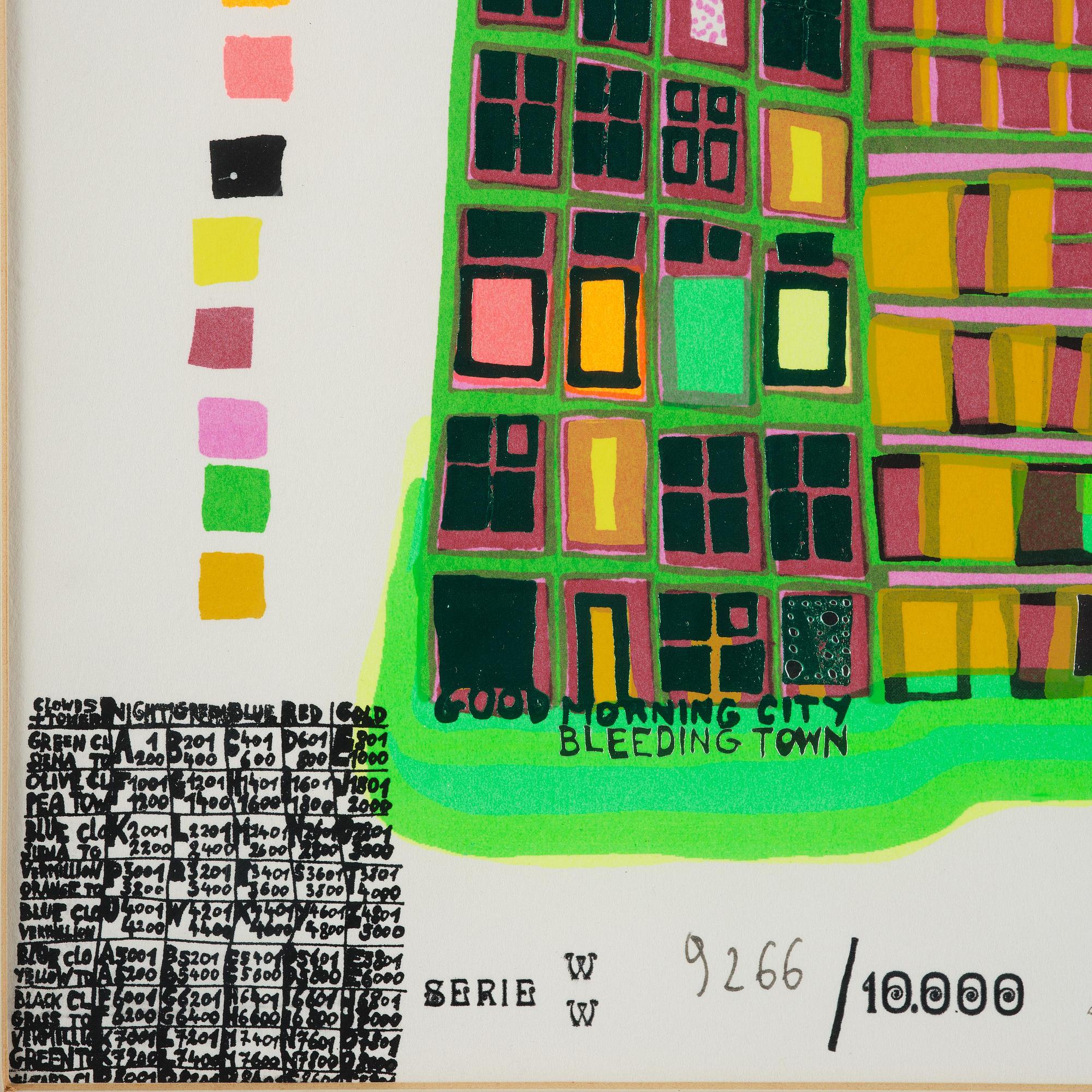 Friedensreich Hundertwasser, 'Good Morning City - Bleeding Town'.