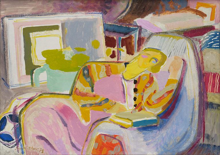 Ivon Hitchens, "Figure reading, Adelaide Road".