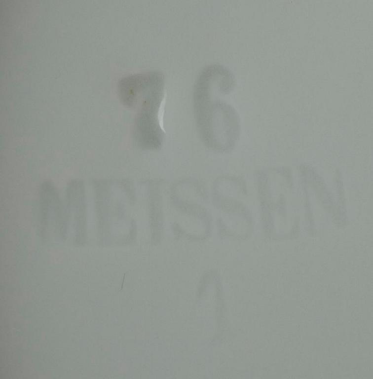 TALLRIKAR, 5 st, porslin, stämplad i godset Meissen, 1900-tal.
