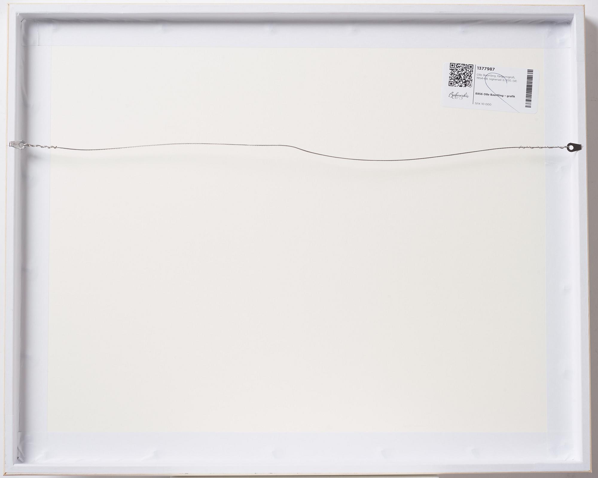 Olle Baertling, silkscreen in colours, 1954-68, signed 3/300.