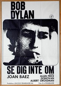 AFFISCH. Bob Dylan. "Se dig inte om" Joan Baez.