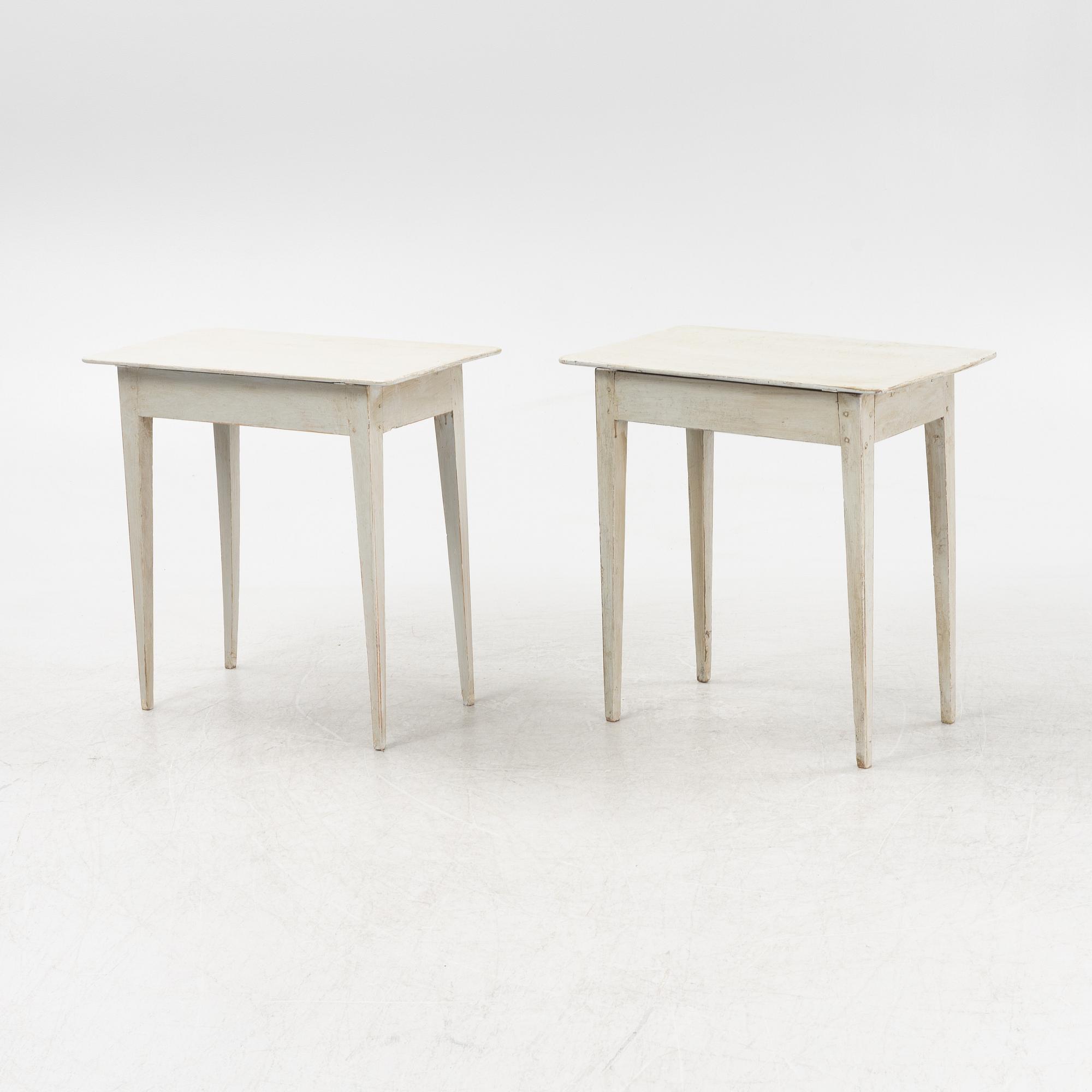 Two painted tables, 19th century.