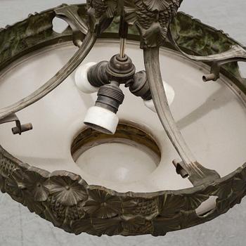 An early 20th century Jugend ceiling light.