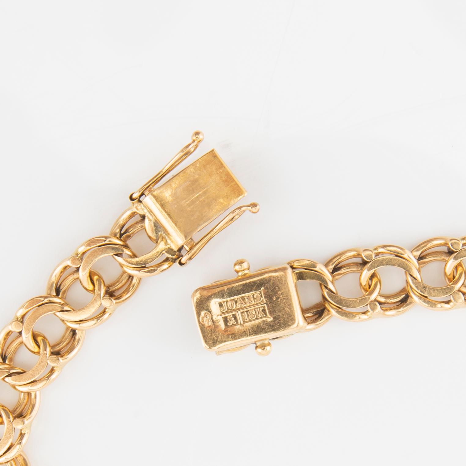 Bismarck link bracelet, 18K gold.
