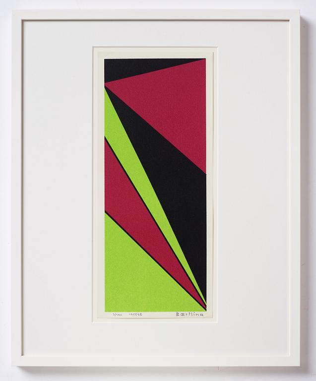 Olle Baertling, silkscreen in colours, 1955-68, signed 3/300.